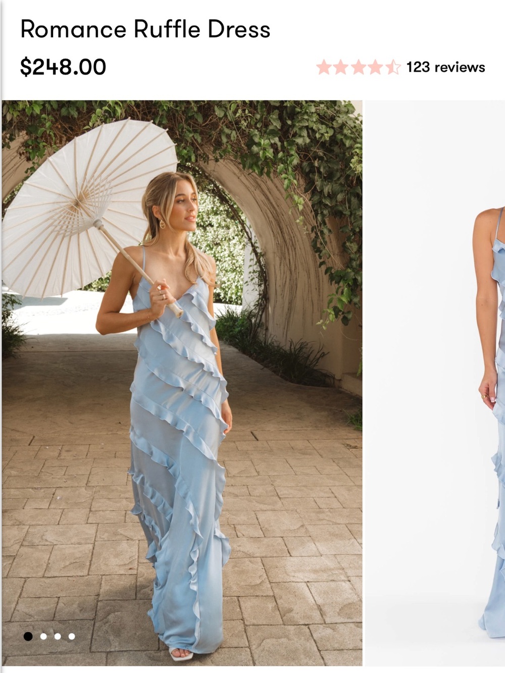 Show Me Your MuMu “romance ruffle” dress